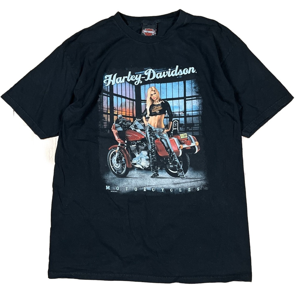 Harley-Davidson 2012 Panama City Beach Florida Motorcycle Pin Up Babe T-Shirt